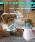 High Powered Handheld Steam Cleaner With Comprehensive Accessory Kit designed to nuke stubborn grime on stuffed toys.
