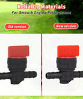 Comparison of old and new versions of In Line Fuel Shut Off Valve For Small Engines One Quarter Inch Fuel Cut Off Valve