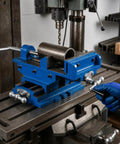 No Nonsense Heavy Duty Cross Slide Milling Vise Featuring 6.3 Inch Jaw Width And Rugged Cast Iron Frame Delivering 11 Inch Clamping Length and Butter Smooth Track Motion For Workshop Presses on drill press.