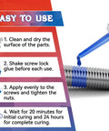 Easy steps using blue red thread locker set for bolts and nuts