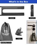 French Door Security Barricade Lock For Double Doors With Keyed Lock, All Metal U Shaped Bar, Durable Double Door Locking Device