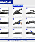 Premium 22 Inch Beam Wiper Blades For Chevy Avalanche Silverado Suburban Tahoe Exact Oem Replacement installation steps guide