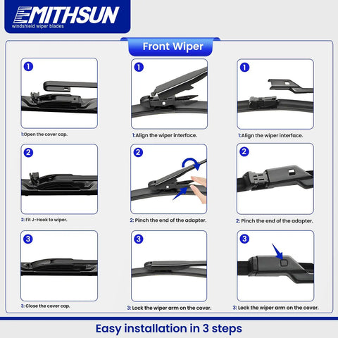 Premium 22 Inch Beam Wiper Blades For Chevy Avalanche Silverado Suburban Tahoe Exact Oem Replacement installation steps guide