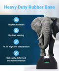 Heavy Duty Anti Vibration Floor Mounting Base Kit For Mini Split Air Conditioning Systems And Condensers Rubber Pads Support Up To 1000lbs with elephant on pad demonstrating strength and material features