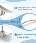 Stylish Wave Design Brushed Nickel Cabinet Pulls For Kitchen And Bathroom Upgrades Awesome 6 Pack Zinc Alloy Handles.