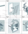Installation steps for Recessed Brushed Nickel Toilet Paper Holder, Wall Mounted Heavy Duty Metal Roll Holder With Rear Mounting Bracket.