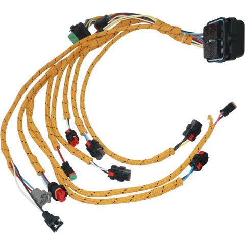 Hot Deal On EXKATCC 323-9140 Wiring Harness Assembly For Caterpillar CAT Tracked Logging Machines with connectors and protective sleeve.