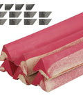 8 Foot Pool Table Bumper Replacement Kit Set Of 6 With Pro Grade Premium Rubber Rail Cushions shown in red with facings