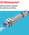 IP65 waterproof Inductive Proximity Sensor Switch M12 Non Shield Type With 4mm Sensing Distance Normally Open NO 2 Wire