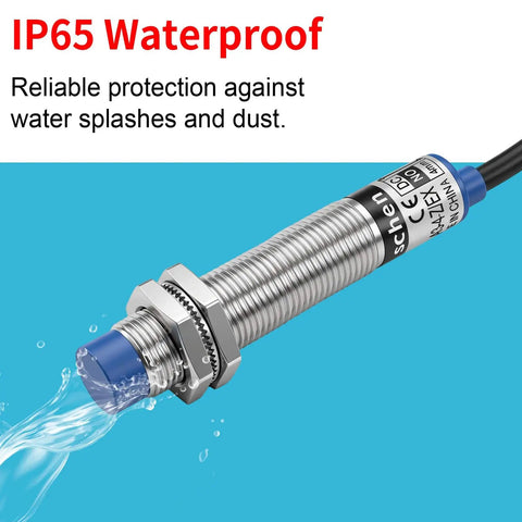 IP65 waterproof Inductive Proximity Sensor Switch M12 Non Shield Type With 4mm Sensing Distance Normally Open NO 2 Wire
