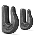 4 Pack Three Eighths Inch Weld-On Chain Hooks Grade 70 Forged Tow Hooks For Trailers Trucks Rigging 6600 Lbs, front view
