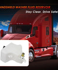 Heavy Duty Windshield Washer Fluid Reservoir Tank With Pump Replacement Fits 2000 to 2019 Kenworth T680 T880 Peterbilt Trucks