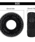 S5 60x20mm XHX Pin Tire For SCX24 FCX24 1/18 1/24 RC Crawlers with size dimensions and tread pattern details