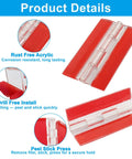 Heavy Duty Clear Plastic Hinges 65X40Mm 4 Pack Impact Resistant Acrylic Pivot Hardware For Diy Creations close-up image showing rust-free acrylic material and installation details.