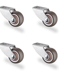 Tough As Nails One Half Inch Caster Wheels Set Of Four with stainless steel brackets for sliding door track.