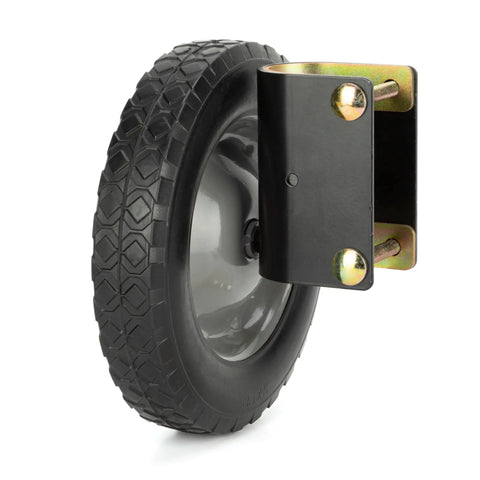 8 Inch Rubber Gate Wheel Caster For Swing Gates Heavy Duty Gate Helper Side Mount showing side mounting bracket
