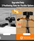 Comparison of upgraded 4 Piece Heavy Duty Aluminum T Slot Hold Down Clamps For Woodworking CNC Router And Milling Machine with flexible positioning.