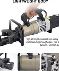 Compact Handheld Electric Hydraulic Rebar Bender For Steel Copper Rods 0-90 Degrees with lightweight body and ergonomic handle.