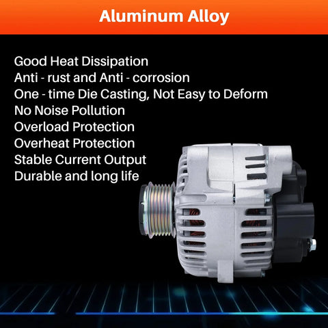 Alternator Replacement for Hyundai Sonata 2011 2014 2.0L Santa Fe 2010 2012 2.4L Kia Optima 2012 2013 2.0L 12V 110 Amp Aluminum Body