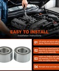 Installation process for Premium Front Wheel Bearing Hub Assembly Fits Chevrolet Sonic And Buick Encore with tools and parts.