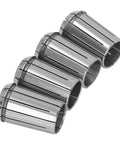 4 Piece Spring Steel Collet Set For CNC Milling Lathe Drilling And Engraving With OZ25 Collets 16 18 20 25 Mm And Wrench Tough Grip Tooling For Precise Clamping And Less Vibration For Smooth Cuts, stack of steel collets