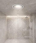 OUNONA Recessed Lighting Trims: Spotlight Downlight Holder, MR16/GU10 Retrofit Eyeball Light Fixture in bathroom ceiling