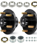 Pro Grade Trailer Idler Hub Assembly Set Of 2 Featuring 5 Lug 4.5 Inch Bolt Pattern rated 3500 lb load with bearings and seals.