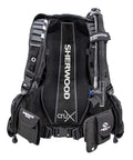 Crux Modular Scuba Diving BCD With 40 Lb Lift Black XLarge Micro Adjust Retention System for Custom Fit Modular Shoulder And Waist Straps