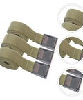 3 Pack Military Green 25mm Tie Down Straps With Quick Release Buckles For Luggage, Cargo, And Camping Gear Fastening And Securing