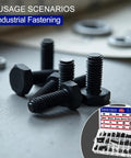 Black Nylon Hex Bolt Nut Washer Kit For Electronics DIY Tinker Friendly 216pcs M4 To M10 Hex Nuts Washers displayed on a table.