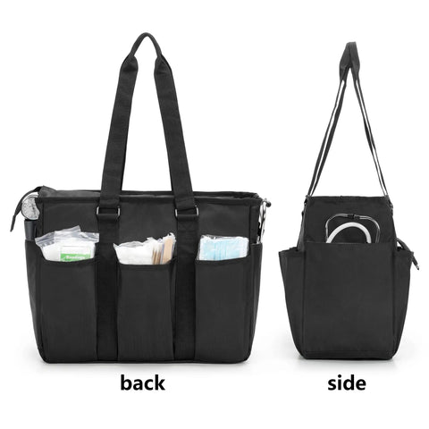 Workhorse Nurse Bag With 15.6 Inch Laptop Sleeve Fold Flat Bottom Pad For Safe Gear Large Main Compartment And Many Pockets