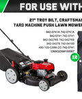 Beefed-Up Mower Blades For Troy-Bilt 21 Inch Deck Lawn Tractors And Walk Behind Mowers TB110 TB130 TB210 with lawn mower