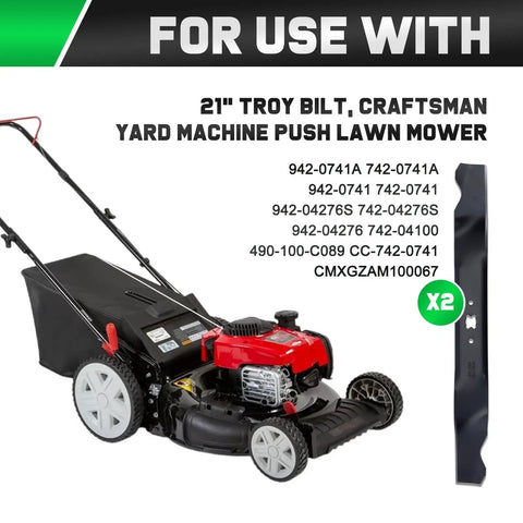 Beefed-Up Mower Blades For Troy-Bilt 21 Inch Deck Lawn Tractors And Walk Behind Mowers TB110 TB130 TB210 with lawn mower