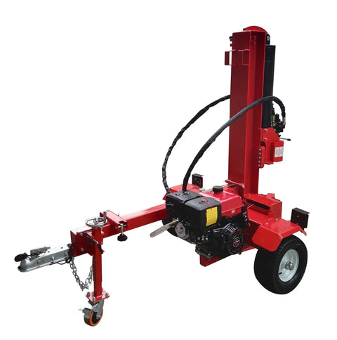 Rugged 60 Ton Gas Powered Hydraulic Log Wood Splitter With Fast Electric Start And 18 Gpm Two Stage Pump For Crushing Thick Firewood Rounds Without Breaking A Sweat