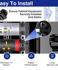 Heavy Duty M5 Rack Mount Screws And Cage Nuts With Nylon Locking Washers Stainless Steel Server Rack Hardware Kit in use, showing secure installation.