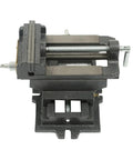 Top view of Beefy 5 Inch X Y Compound Drill Press Vise With Cross Slide Clamp, Heavy Duty Double Way Vise, serrated grip visible.
