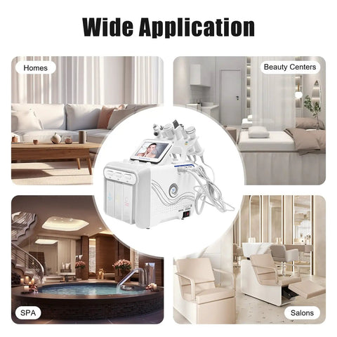 6 in 1 Hydrogen Oxygen Facial Machine for Deep Cleansing Hydration Blackhead Removal Skin Lifting in spa and home settings