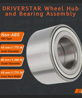 Pair Front Wheel Hub Bearings For 2010-2015 Lexus RX350, 2010-2015 RX450h, 2008-2019 Toyota Highlander, And 2011-2020 Toyota Sienna