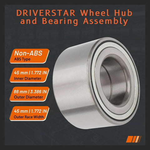 Pair Front Wheel Hub Bearings For 2010-2015 Lexus RX350, 2010-2015 RX450h, 2008-2019 Toyota Highlander, And 2011-2020 Toyota Sienna