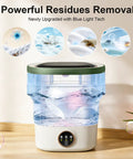 Upgrade Laundry Day To Total No Sweat With This Dope 22L Portable Foldable Washer Packed With Blue Light Washing And A Rapid Spin Basket Ideal For Baby Gear Socks And Underwear In Lime Green. Portable washer showcasing blue light technology for effective cleaning.