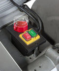 8 Pack Emergency Stop Button Kit With See Through Switch Covers on industrial panel featuring red stop and green start buttons