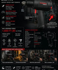 Heavy Duty Three Quarter Inch Magnesium Air Impact Wrench Delivers Kickass 1600 Ft Lbs Of Torque And Slick Handling For Everyday Mechanic Grind And Shop Work Professional Grade Compact Design Minimizes Hand Fatigue For Long Shifts.
