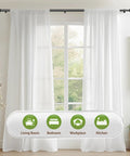 Five Eighth Inch Adjustable Curtain Rod Set, 30 To 90 Inches, Black Splicing Rods For Windows From 30 To 84 Inches, installed over white drapes