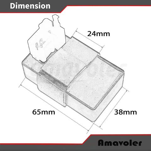 6 Pin AC CDI Box For CG 125cc 150cc 200cc 250cc Vertical Engine ATVs Dirt Bikes And Go Karts Direct Fit For Baja Motorsports Baja 90 Ba90 90cc And Similar CG Engines Easy Install Aftermarket Replacement dimensions.