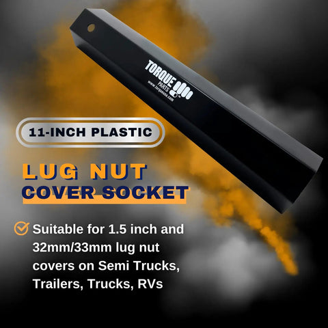 Beefy Heavy Duty Lug Nut Cover Remover Socket 33 mm For Semi Trucks 11 Inch Length