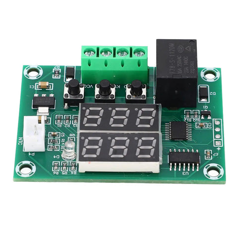 Digital Temperature Controller With Double Display And 12V 10A Relay Thermostat Module For Freezers Incubators And Machine Rooms 58 To 230F Range Easy Setup Cool DIY Lab Gear board with dual LED display and relay