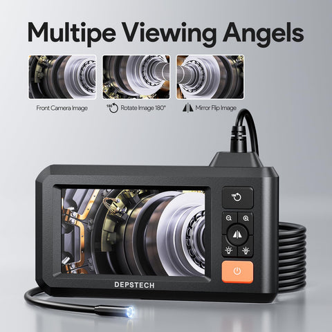 Industrial Borescope Tool With 4.3 Inch IPS Screen Bluart 3.0 Tech HD Endoscope Camera Lights IP67 rotate and mirror view