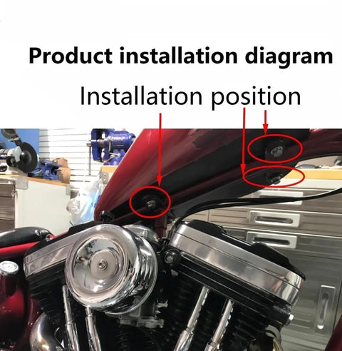 Gas Tank Mount Grommets for Harley Davidson Heritage Softail installation diagram showing grommet placement on motorcycle