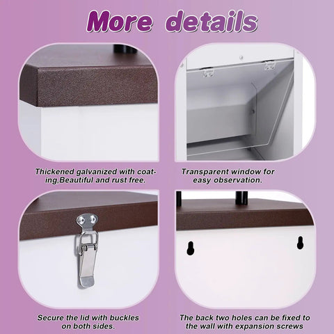 Heavy Duty Gravity Dog Feeder For Large Breeds Outdoor Auto Food Dispenser Galvanized Steel with secure buckles and clear observation window.