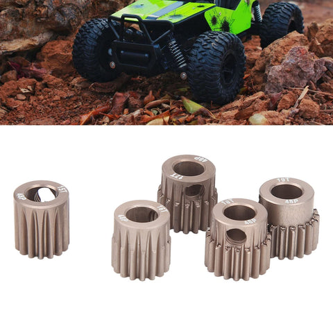 RC Pinion Gear Set 48P 5mm Shaft Hardened Aluminum 7075 Aviation Grade With 15T 16T 17T 18T 19T For 1 By 10 Scale RC Cars